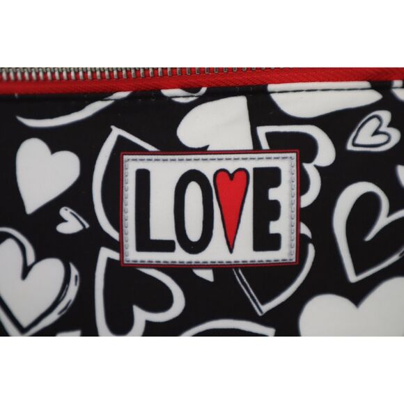 Brighton Black/White Hearts Endless Love Nylon Crossbody Fanny Pack Belt Bag - Picture 8 of 16